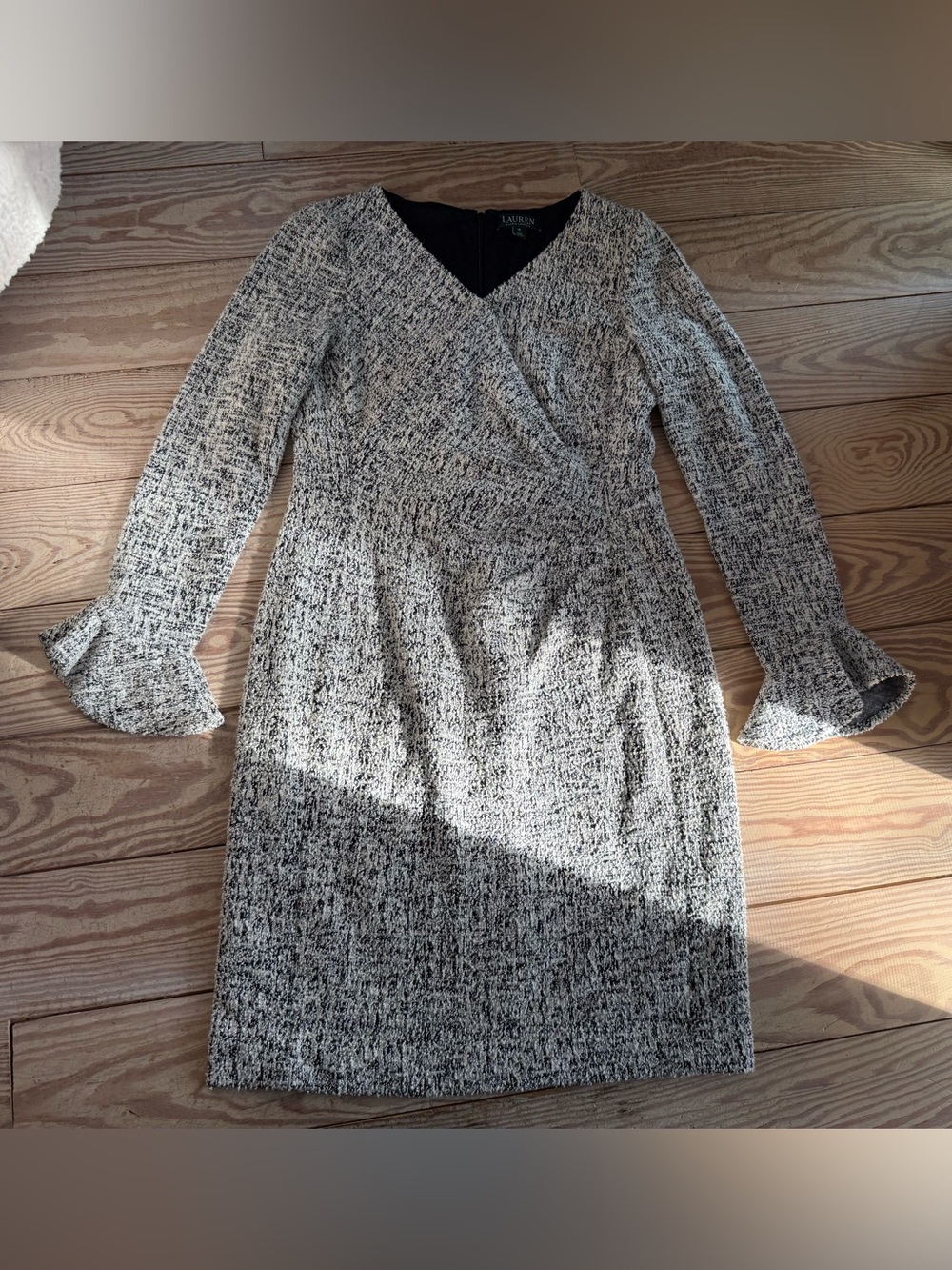 Lauren Ralph Lauren Tweed Wrap Dress Size 12